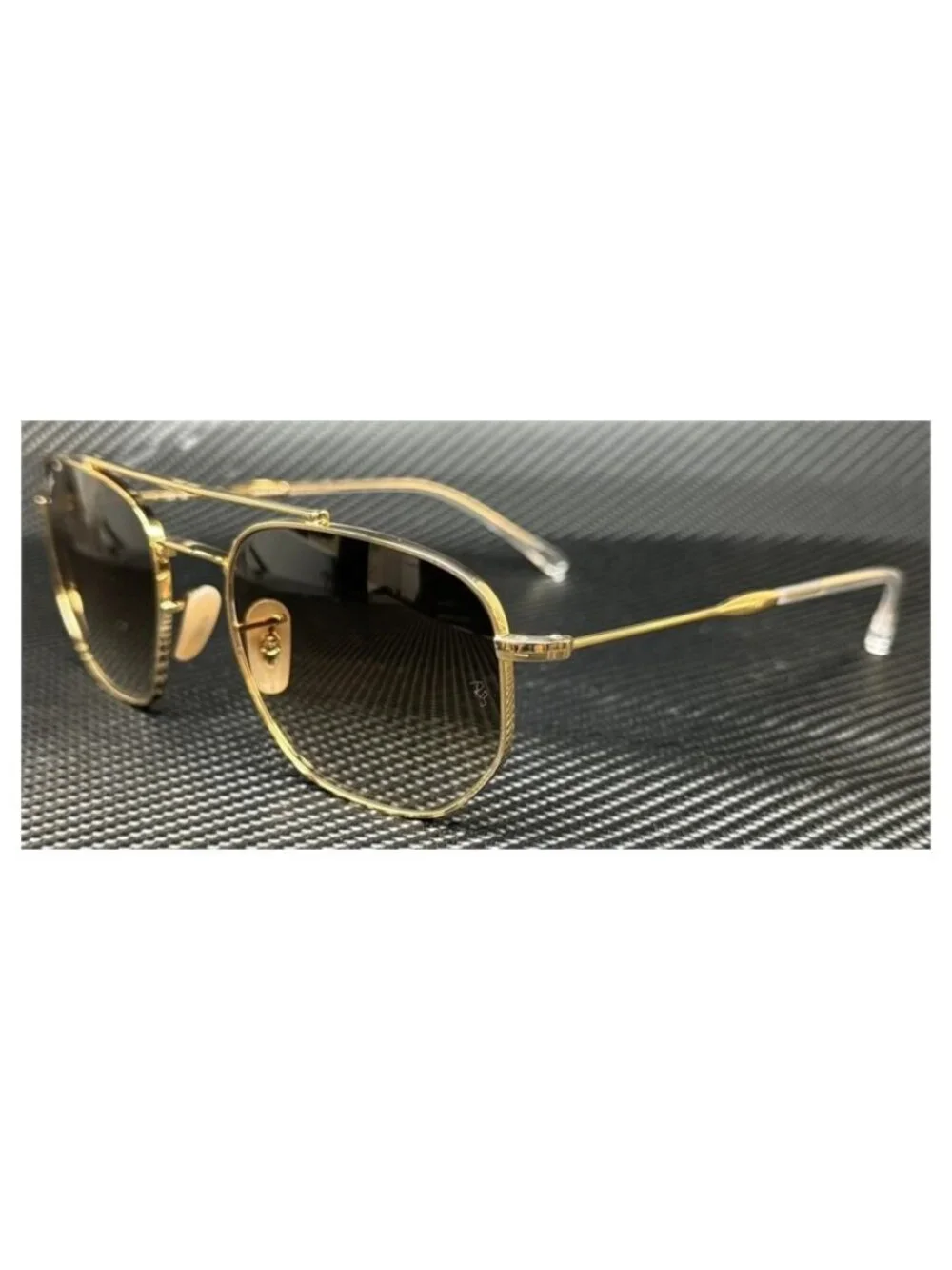 New Undisclosed Men Gold Arista Sunglasses 57-20-145
